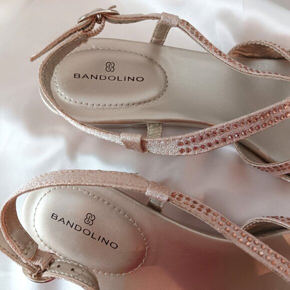 EUC 💥 BANDOLINO GYALA 2 WEDGE LEATHER SLING BACK SANDALS ~ SIZE 7 ~ GORGEOUS! - Picture 4 of 8